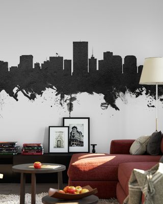 Richmond Virginia Skyline Black & White Wallpaper