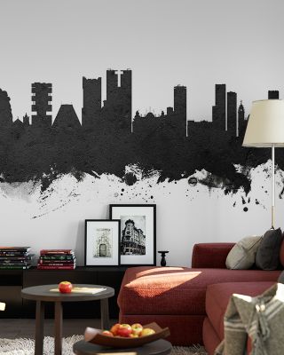 Rio de Janeiro Brazil Skyline Black & White Wallpaper