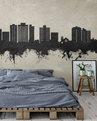 San Mateo California Skyline Concrete Wallpaper