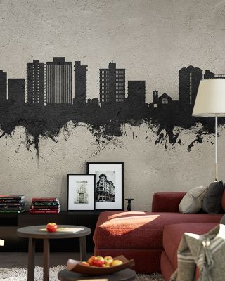San Mateo California Skyline Concrete Wallpaper