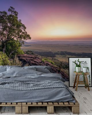 Savannah Sunrise Scenic Wallpaper