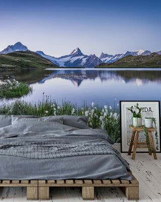 Schreckhorn Dawn Scenic Wallpaper