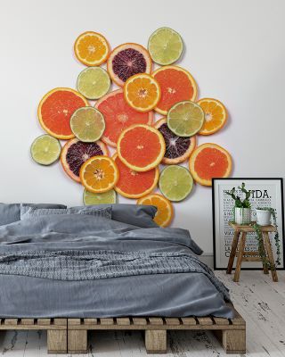 Sunny Citrus II Abstract Wallpaper