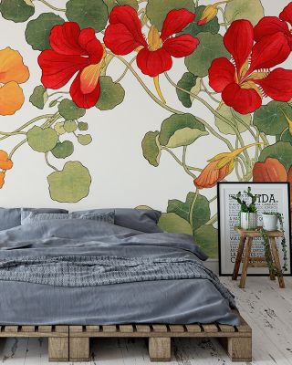 Tanigami Nasturtium Floral Wallpaper