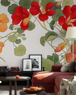 Tanigami Nasturtium Floral Wallpaper
