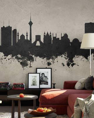 Tehran Iran Skyline Concrete Wallpaper