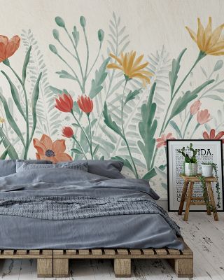 The Wildflowers Tamed Floral Wallpaper