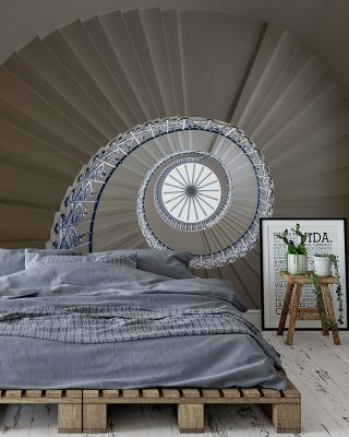 Tulip Stairs Scenic Wallpaper