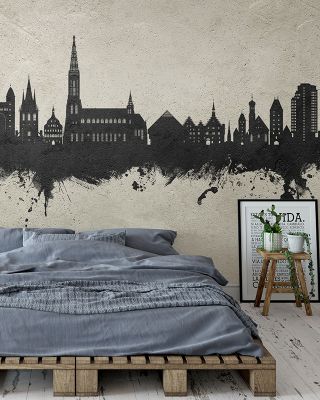Ulm Germany Skyline Concrete Wallpaper