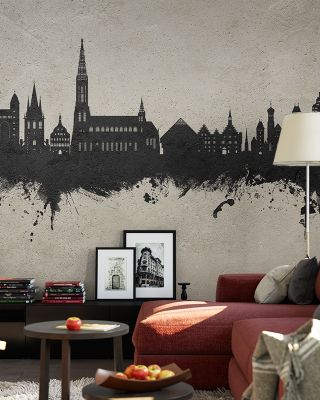 Ulm Germany Skyline Concrete Wallpaper
