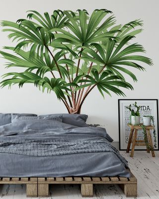 Vintage Palm Tree III Scenic Wallpaper