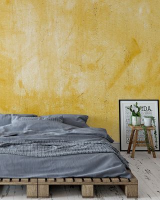 Washed Yellow Abstract Wallpaper