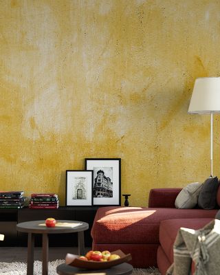 Washed Yellow Abstract Wallpaper