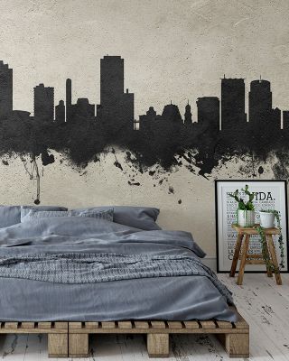 Wellington New Zealand Skyline Concrete Wallpaper