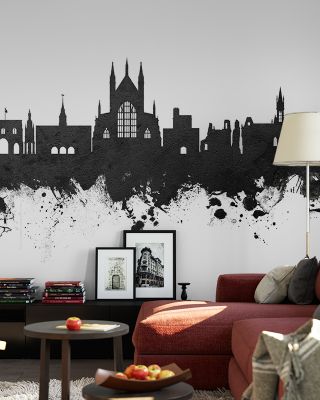 Winchester England Skyline Black & White Wallpaper