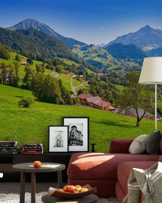 Alps at Ormont Dessus Switzerland Scenic Wallpaper