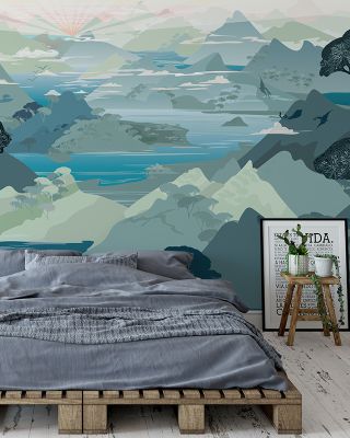Avalon Panel Elegant Art Deco Wallpaper