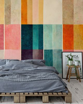 Color Block Study Modern Art Wallpaper