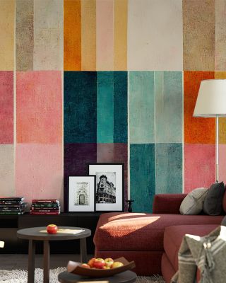 Color Block Study Modern Art Wallpaper
