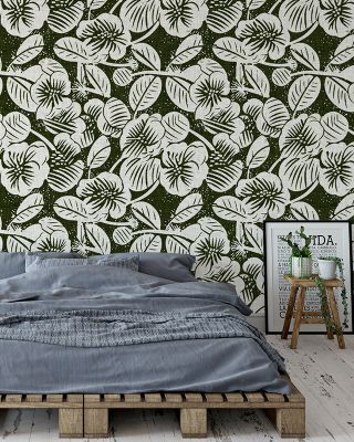 Country Floral Vintage Charm Wallpaper