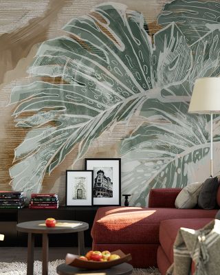 High Grunge Leaves Urban Nature Wallpaper