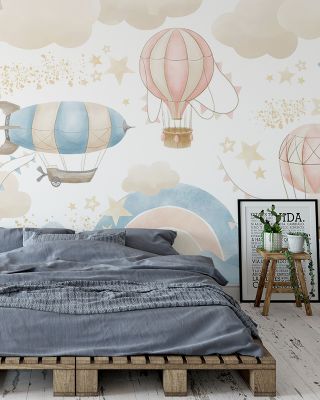 Hot Air Balloons Whimsical Sky Wallpaper