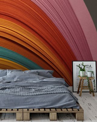 Paper Rainbow Whimsical and Colorful Wallpaper