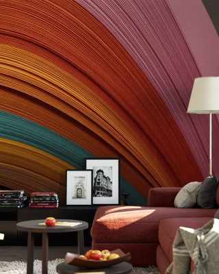 Paper Rainbow Whimsical and Colorful Wallpaper