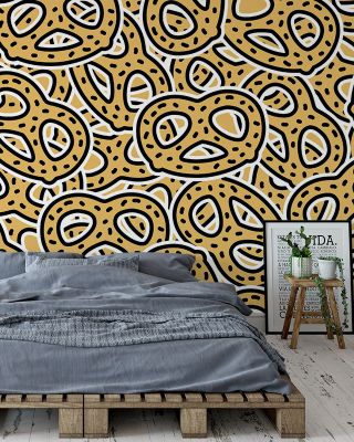 Pretzel Party Fun and Quirky Wallpaper