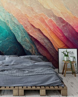 Rainbow Stone Artistic Abstract Wallpaper
