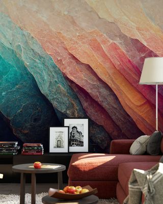 Rainbow Stone Artistic Abstract Wallpaper