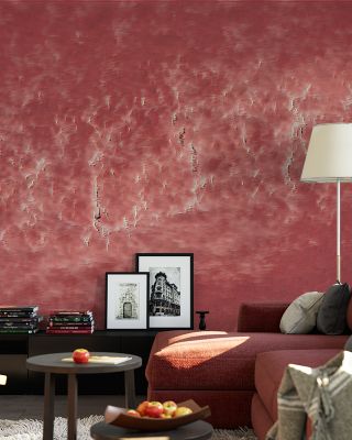 Ruby Shimmer Luxurious Metallic Wallpaper
