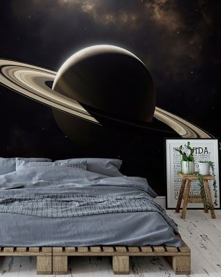 Saturn Cosmic Art Wallpaper