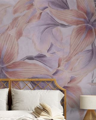 Amarantus Dream Purple Floral Wallpaper