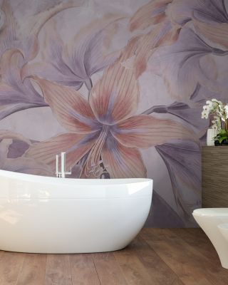 Amarantus Dream Purple Floral Wallpaper