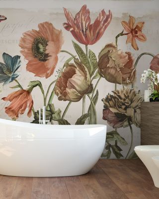 Antiquarian Wild Floral Wallpaper