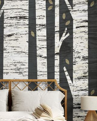 Birch Forest Scenic Wallpaper