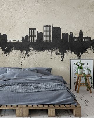 Boise Idaho Skyline Concrete Wallpaper