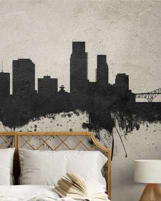 Corpus Christi Texas Skyline Concrete Wallpaper
