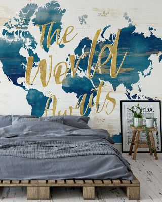 Desert Bloom Map In Writing Abstract Wallpaper