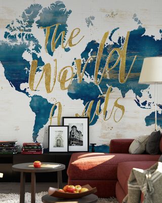 Desert Bloom Map In Writing Abstract Wallpaper