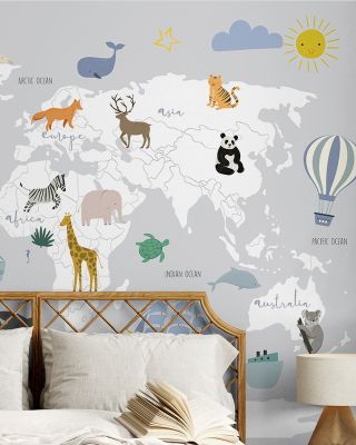 Explore the World Map Wallpaper
