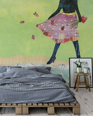 Flirty Skirts I Floral Wallpaper