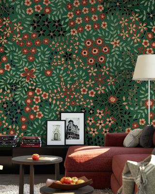 Floral Plate IX Botanical Wallpaper