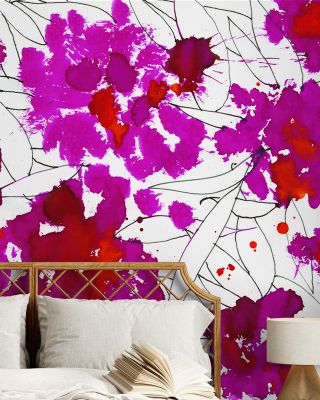 Flower Poufs Abstract Wallpaper