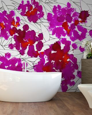 Flower Poufs Abstract Wallpaper