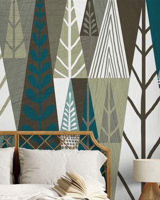 Geometric Forest Abstract Wallpaper