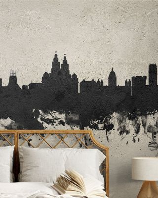 Liverpool England Skyline Concrete Wallpaper