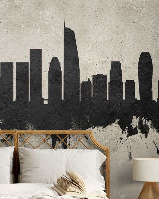 Los Angeles Skyline Concrete Wallpaper
