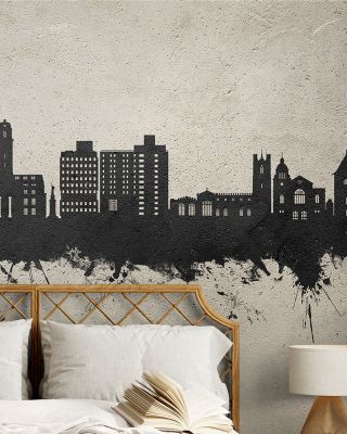 Luton England Skyline Concrete Wallpaper